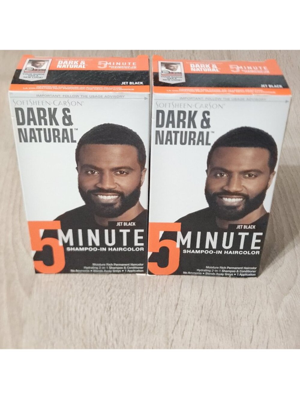 2-Pack SoftSheen-Carson Dark & Natural Men's 5-Minute Jet Black Hair Color